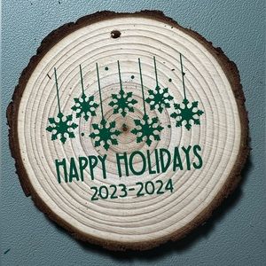 Handmade wooden Christmas ornaments